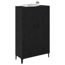 vidaXL Magasfiú Fekete tölgy 70 x 31 x 115 cm Műszaki fa és vas