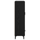 vidaXL Magasfiú Fekete tölgy 70 x 31 x 115 cm Műszaki fa és vas