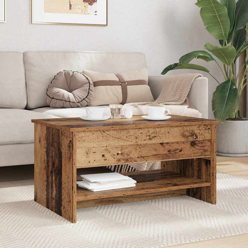 vidaXL Dohányzóasztal Régi fa 80 x 50.5 x 41.5 cm Faanyag