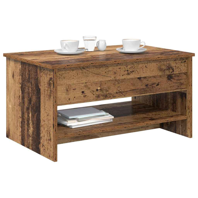 vidaXL Dohányzóasztal Régi fa 80 x 50.5 x 41.5 cm Faanyag