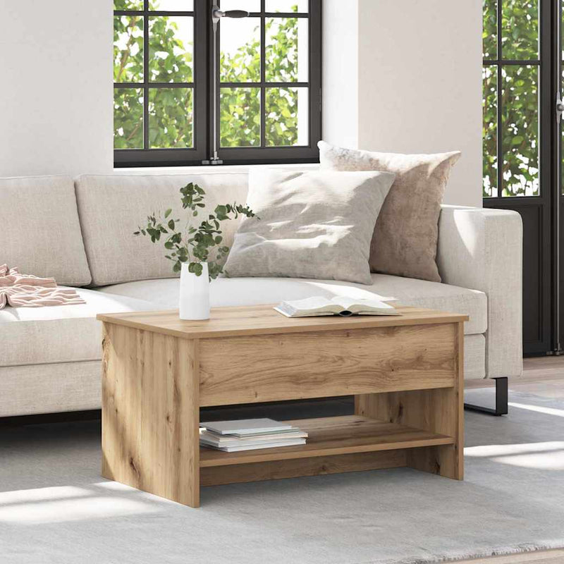 vidaXL Dohányzóasztal kézműves tölgy 80 x 50.5 x 41.5 cm Faanyag