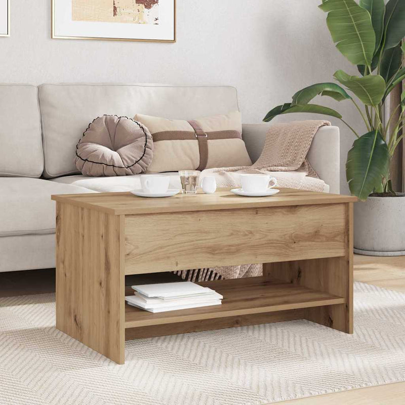 vidaXL Dohányzóasztal kézműves tölgy 80 x 50.5 x 41.5 cm Faanyag