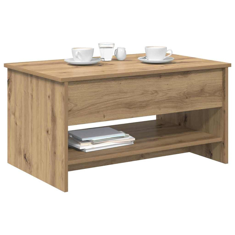 vidaXL Dohányzóasztal kézműves tölgy 80 x 50.5 x 41.5 cm Faanyag