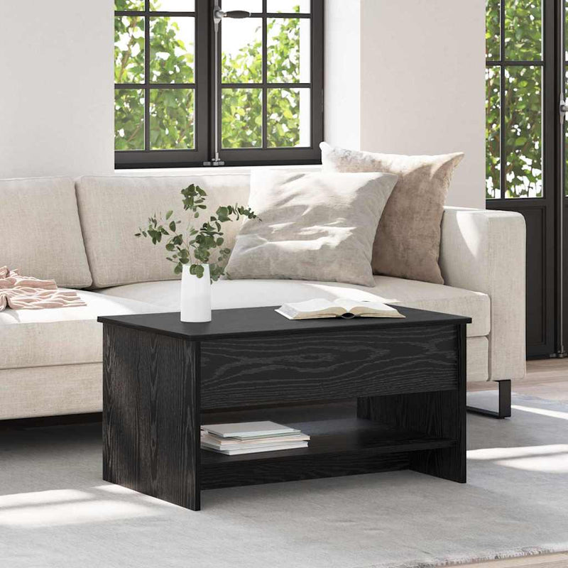 vidaXL Dohányzóasztal Musta tammi 80 x 50.5 x 41.5 cm Faanyag