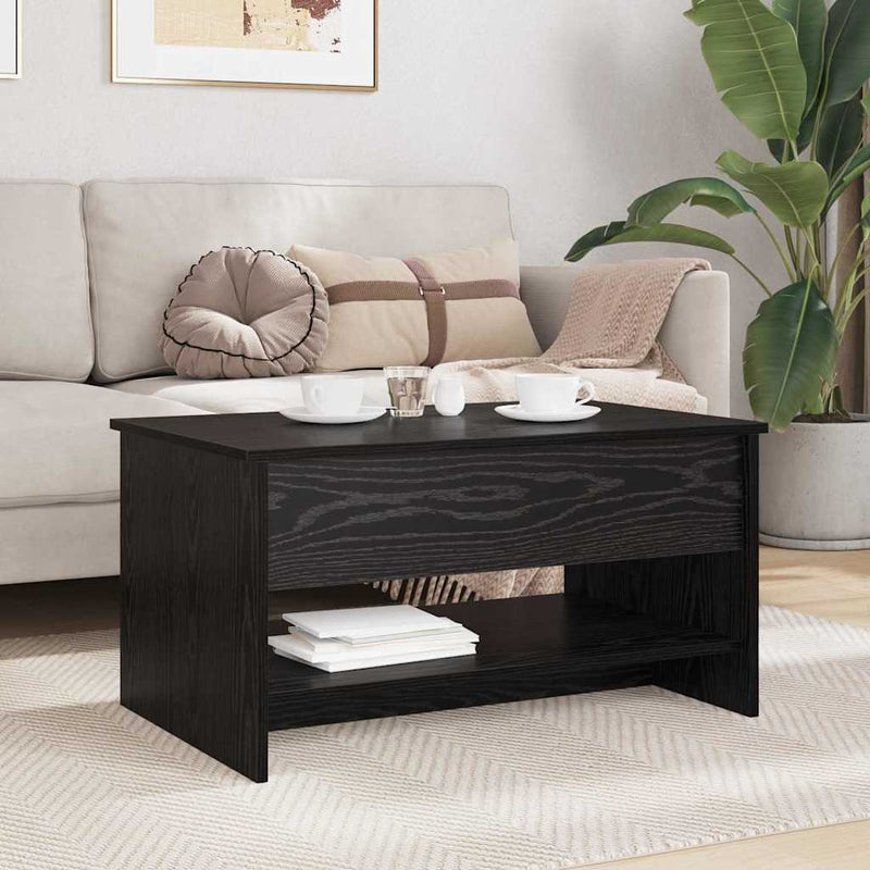 vidaXL Dohányzóasztal Musta tammi 80 x 50.5 x 41.5 cm Faanyag