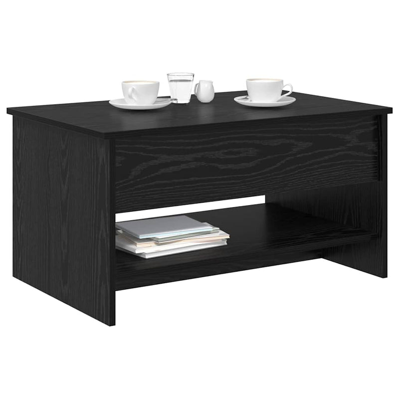 vidaXL Dohányzóasztal Musta tammi 80 x 50.5 x 41.5 cm Faanyag