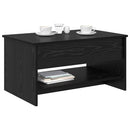 vidaXL Dohányzóasztal Fekete tölgy 80 x 50,5 x 41,5 cm Faanyag