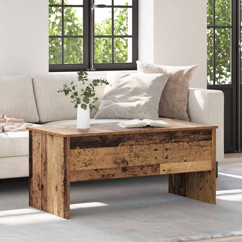 vidaXL Dohányzóasztal Régi fa 102 x 50,5 x 46,5 cm Faanyag