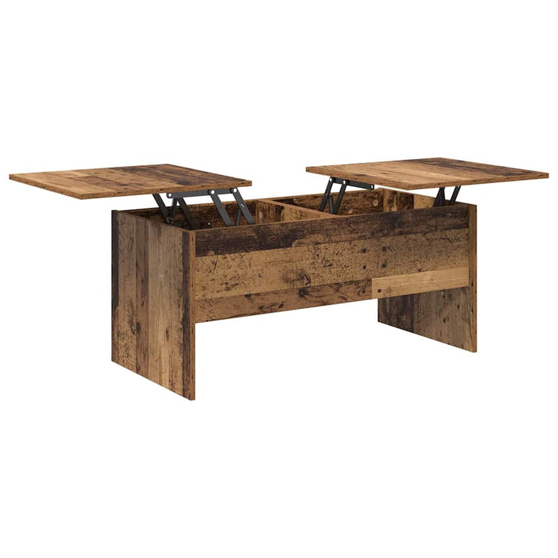 vidaXL Dohányzóasztal Régi fa 102 x 50,5 x 46,5 cm Faanyag