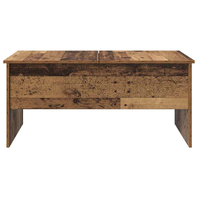 vidaXL Dohányzóasztal Régi fa 102 x 50,5 x 46,5 cm Faanyag