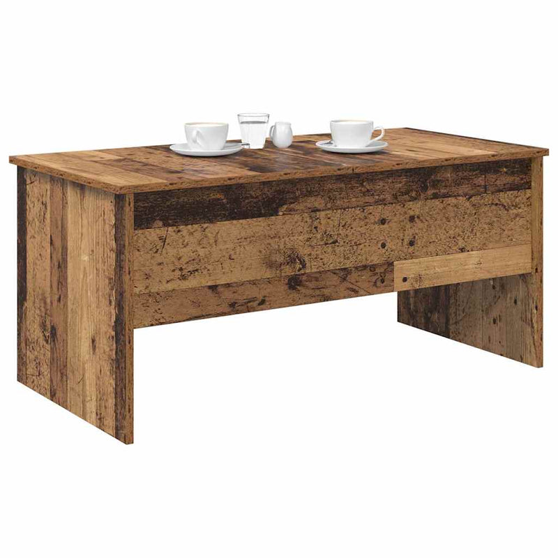 vidaXL Dohányzóasztal Régi fa 102 x 50,5 x 46,5 cm Faanyag