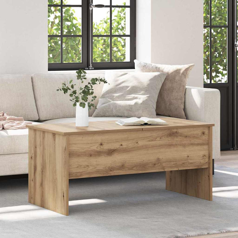 vidaXL Dohányzóasztal kézműves tölgy 102 x 50,5 x 46,5 cm Faanyag