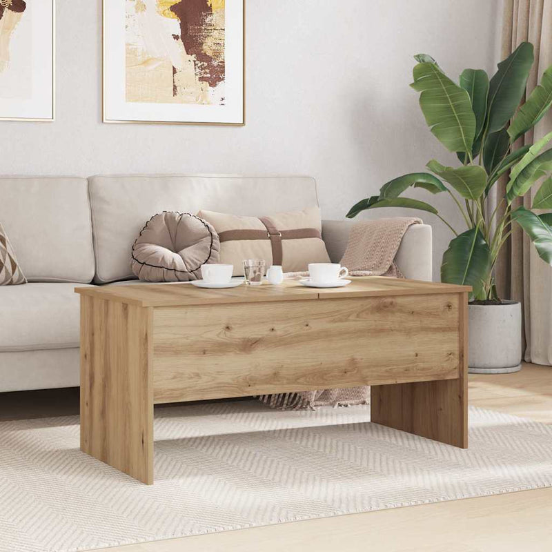 vidaXL Dohányzóasztal kézműves tölgy 102 x 50,5 x 46,5 cm Faanyag