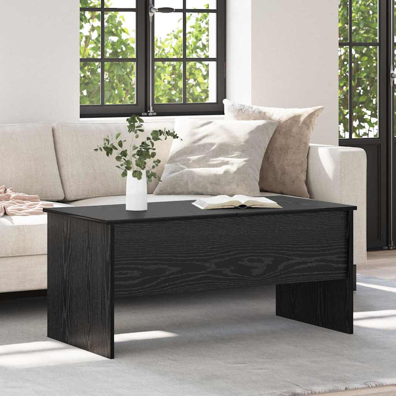 vidaXL Dohányzóasztal Musta tammi 102 x 50,5 x 46,5 cm Faanyag