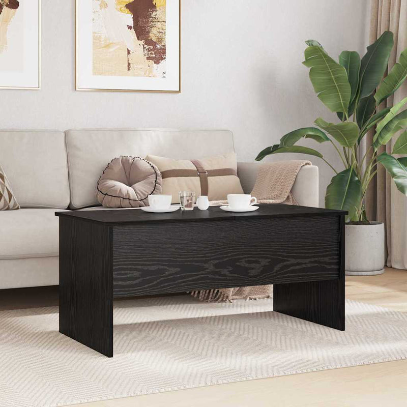 vidaXL Dohányzóasztal Musta tammi 102 x 50,5 x 46,5 cm Faanyag