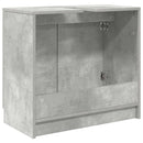 vidaXL Fürdőszoba Székény Beton Szürke 64,5 x 33,5 x 59 cm Faanyag