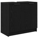 vidaXL Fürdőszoba Székény Fekete tölgy 64,5 x 33,5 x 59 cm Faanyag