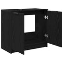 vidaXL Fürdőszoba Székény Fekete tölgy 64,5 x 33,5 x 59 cm Faanyag