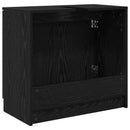 vidaXL Fürdőszoba Székény Fekete tölgy 64,5 x 33,5 x 59 cm Faanyag