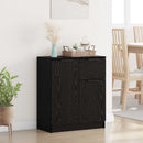 vidaXL Széf fiókkal Fekete tölgy 60 x 30 x 70 cm Faanyag
