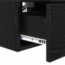 vidaXL Éjjeliszekrény 2 pcs Fekete tölgy 34 x 30 x 20 cm Faanyag