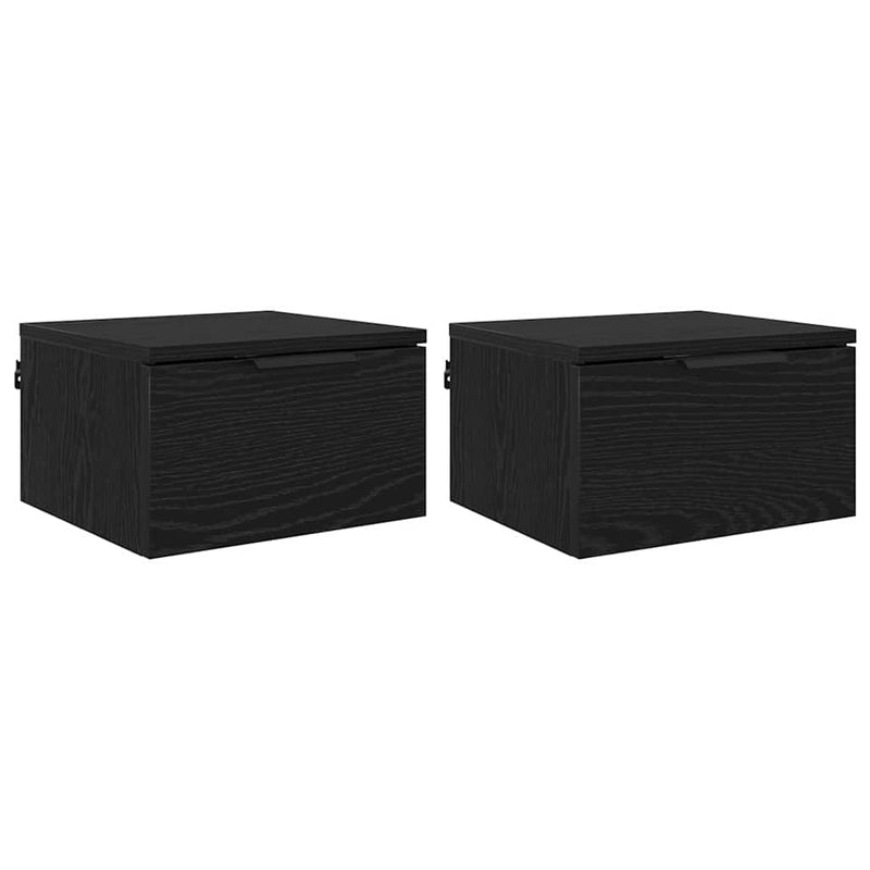 vidaXL Éjjeliszekrény 2 pcs Musta tammi 34 x 30 x 20 cm Faanyag