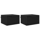 vidaXL Éjjeliszekrény 2 pcs Fekete tölgy 34 x 30 x 20 cm Faanyag