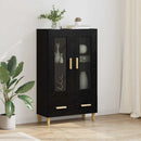 vidaXL Magasfiú fiókkal Fekete tölgy 70 x 31 x 115 cm Faanyag