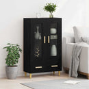 vidaXL Magasfiú fiókkal Fekete tölgy 70 x 31 x 115 cm Faanyag