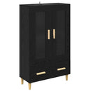 vidaXL Magasfiú fiókkal Fekete tölgy 70 x 31 x 115 cm Faanyag