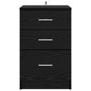 vidaXL Éjjeliszekrény fiókkal Musta tammi 40 x 40 x 63 cm Faanyag