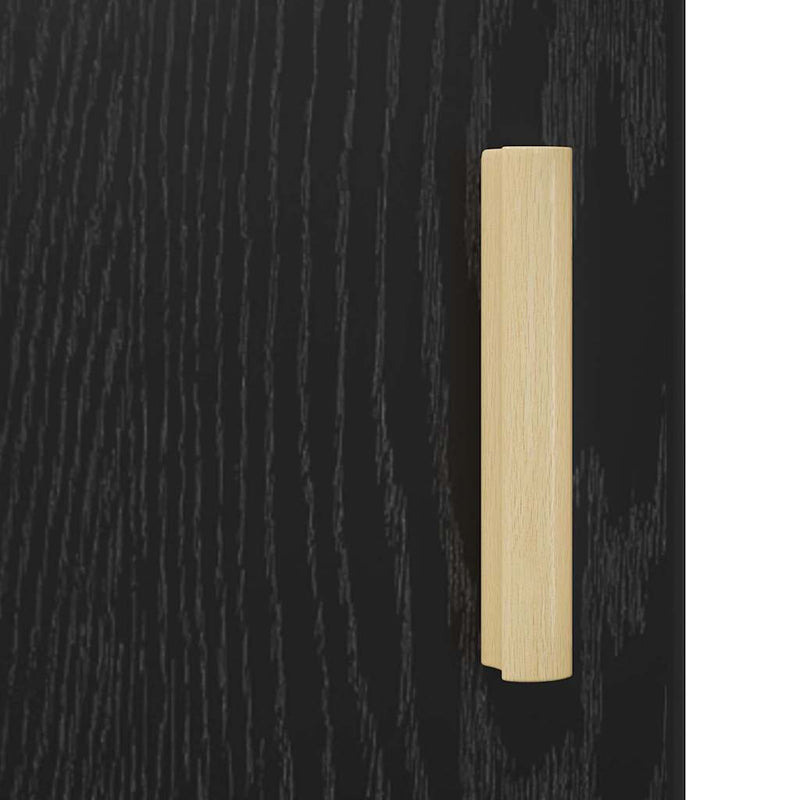 vidaXL Széf Musta tammi 34.5 x 34 x 90 cm Faanyag
