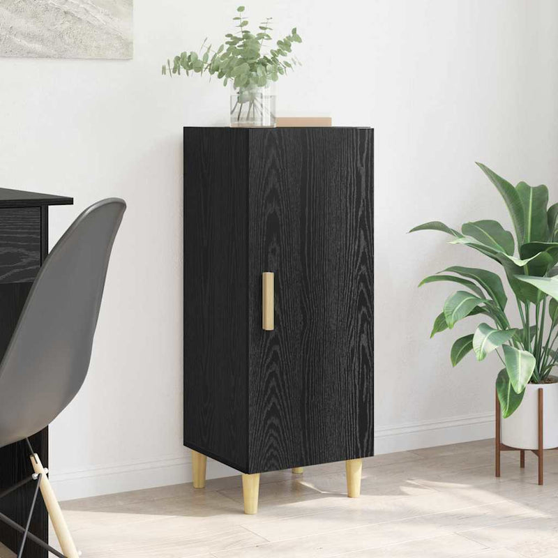 vidaXL Széf Musta tammi 34.5 x 34 x 90 cm Faanyag