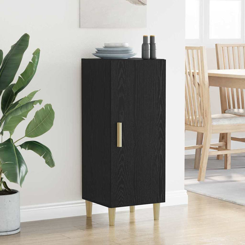 vidaXL Széf Musta tammi 34.5 x 34 x 90 cm Faanyag