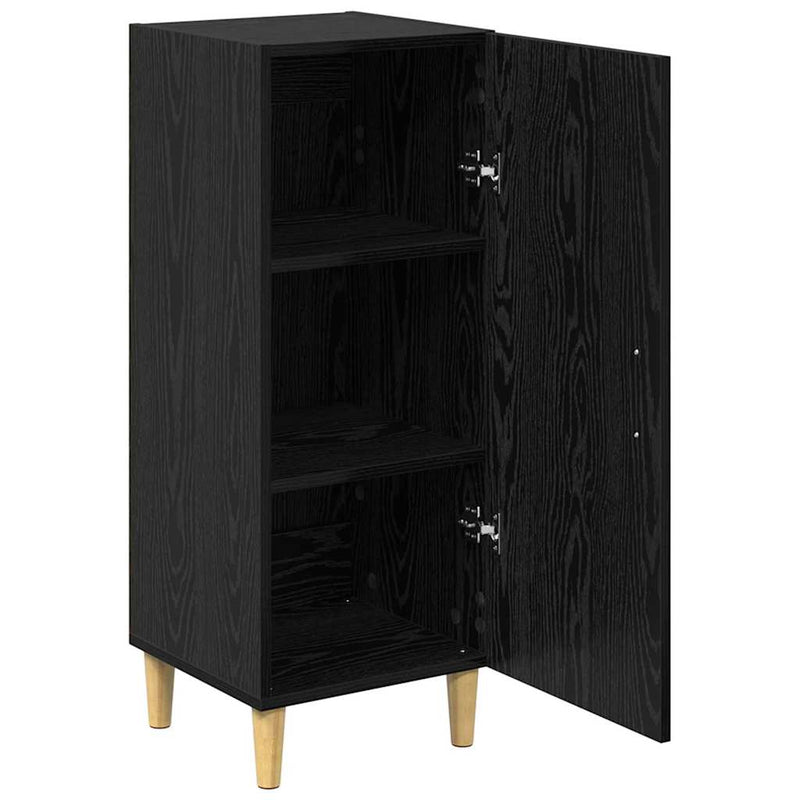vidaXL Széf Musta tammi 34.5 x 34 x 90 cm Faanyag