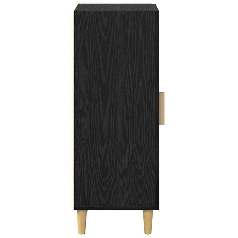 vidaXL Széf Musta tammi 34.5 x 34 x 90 cm Faanyag