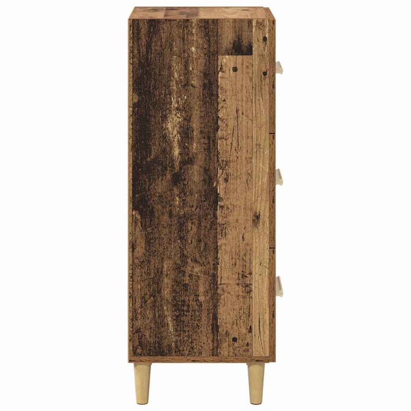 vidaXL Széf fiókkal Régi fa 34.5 x 34 x 90 cm Faanyag