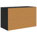 vidaXL Cipőtartó polcokkal Musta tammi 75 x 35 x 45 cm Faanyag