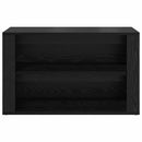 vidaXL Cipőtartó polcokkal Musta tammi 75 x 35 x 45 cm Faanyag