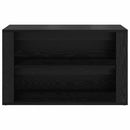 vidaXL Cipőtartó polcokkal Musta tammi 75 x 35 x 45 cm Faanyag