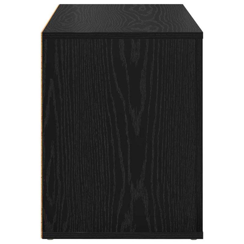 vidaXL Cipőtartó polcokkal Musta tammi 75 x 35 x 45 cm Faanyag