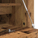 vidaXL Cipőszekrény polcokkal ajtóval Régi fa 100 x 35 x 38 cm Faanyag