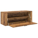 vidaXL Cipőszekrény polcokkal ajtóval Régi fa 100 x 35 x 38 cm Faanyag