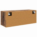 vidaXL Cipőszekrény polcokkal ajtóval Régi fa 100 x 35 x 38 cm Faanyag