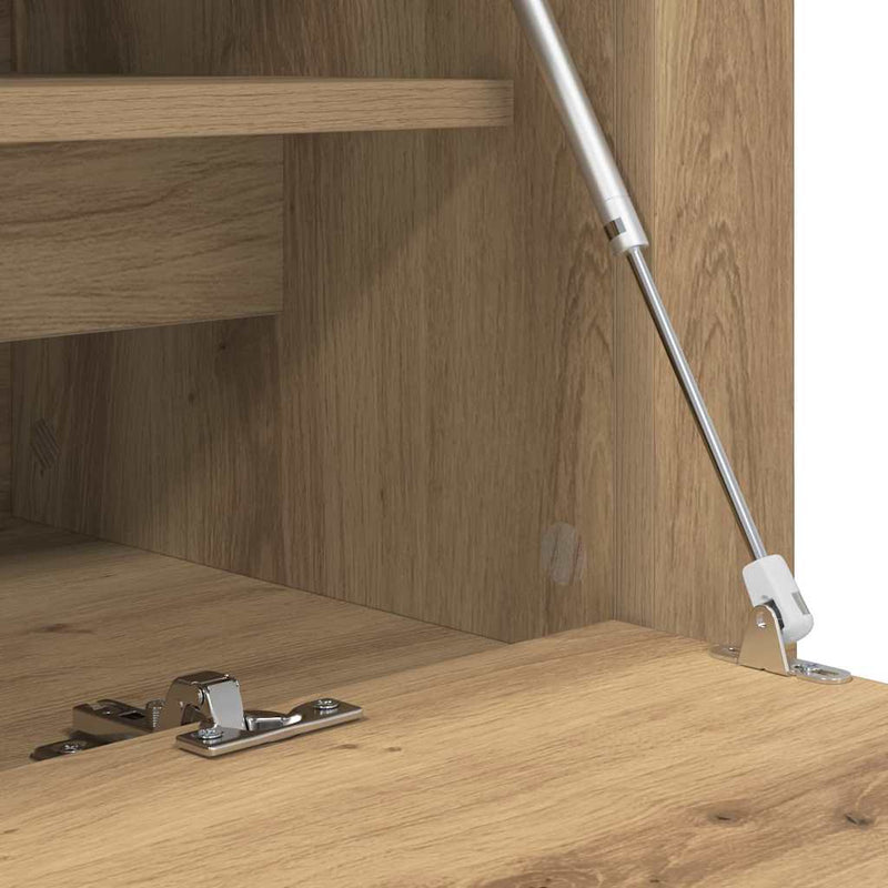 vidaXL Cipőszekrény polcokkal kézműves tölgy 100 x 35 x 38 cm Faanyag
