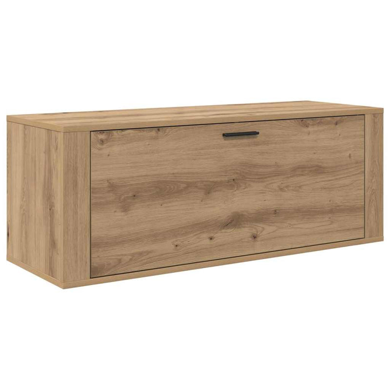 vidaXL Cipőszekrény polcokkal kézműves tölgy 100 x 35 x 38 cm Faanyag