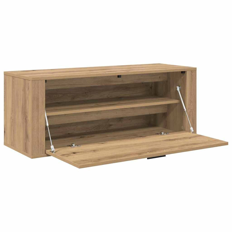 vidaXL Cipőszekrény polcokkal kézműves tölgy 100 x 35 x 38 cm Faanyag