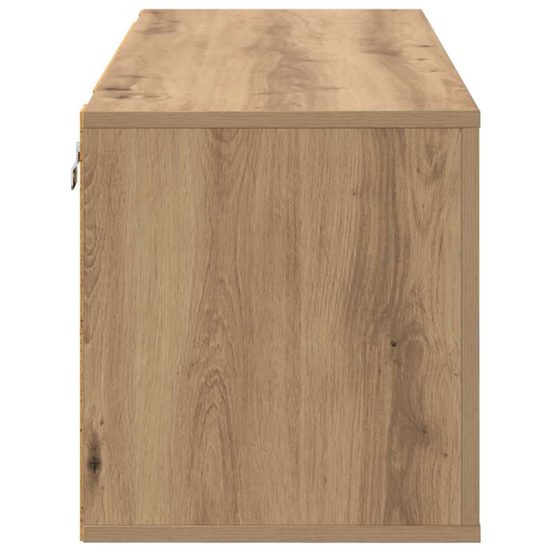 vidaXL Cipőszekrény polcokkal kézműves tölgy 100 x 35 x 38 cm Faanyag