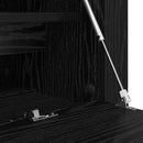 vidaXL Cipőszekrény polcokkal Musta tammi 100 x 35 x 38 cm Faanyag