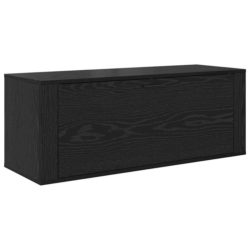 vidaXL Cipőszekrény polcokkal Musta tammi 100 x 35 x 38 cm Faanyag
